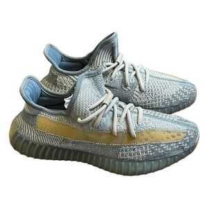 adidas Yeezy Boost 350 V2 Low Israfil Sneakers Grey Yellow Mesh Street 8.5